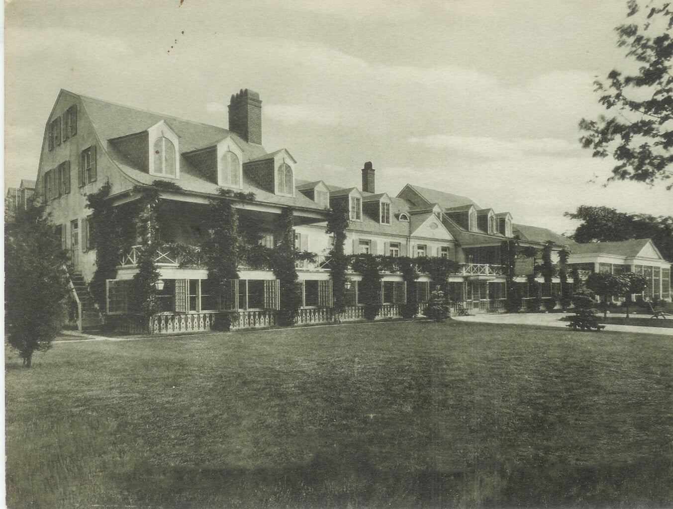 Historic image of Canoe Place Inn, on the site of America's oldest Inn.