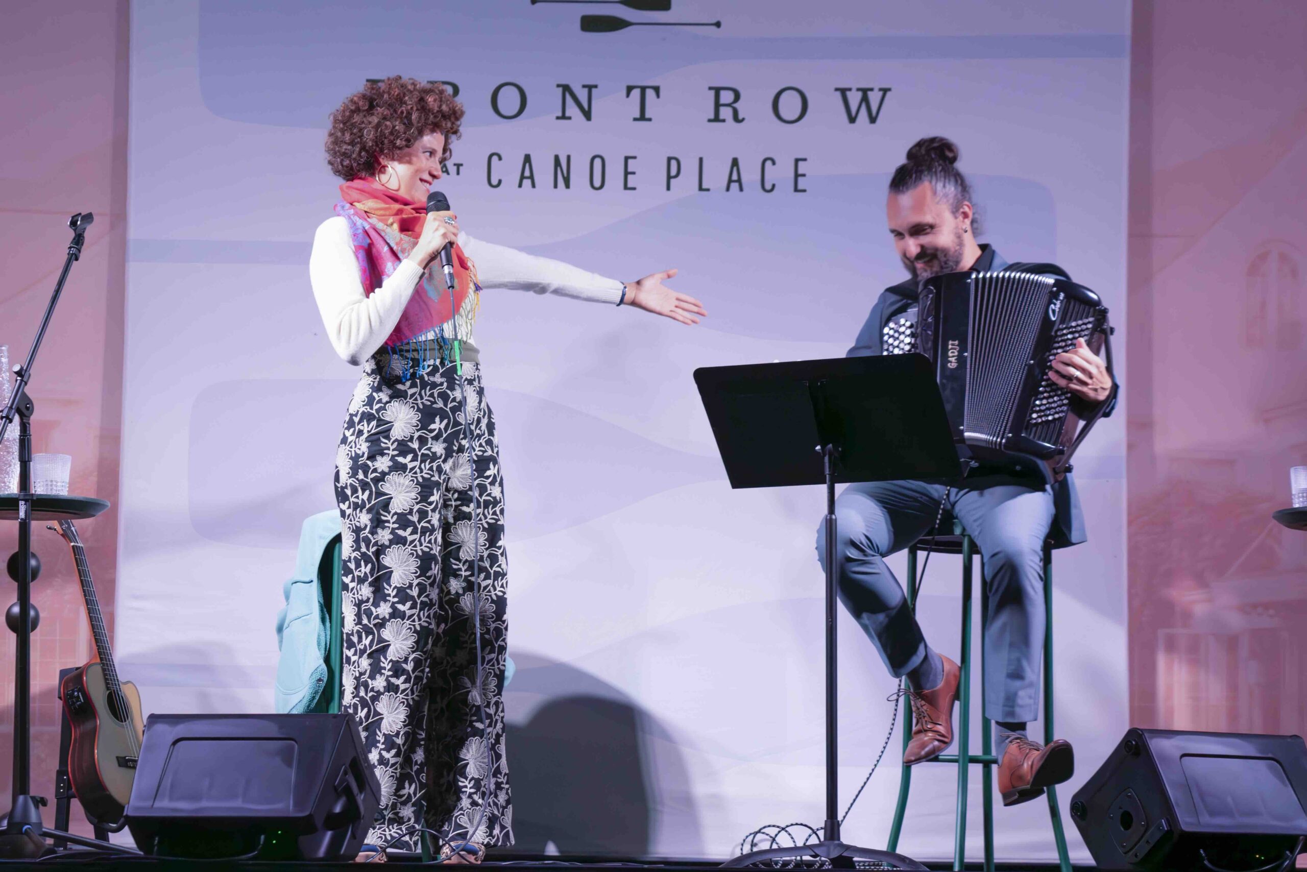 Cyrille Aimée performing at Canoe Place Inn in Hampton Bays, NY on September 16, 2024. (Photo by David Warren /Sipa​ USA)